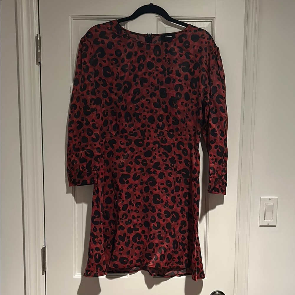 Serrano Flare Printed Long Sleeve Dresss